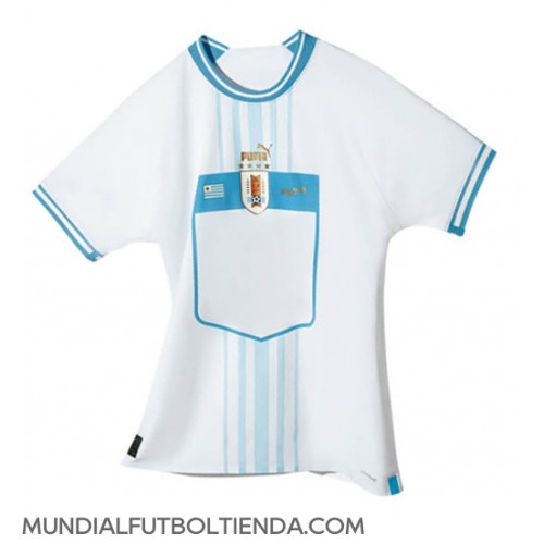 Camiseta Uruguay Segunda Equipación Replica Mundial 2022 mangas cortas